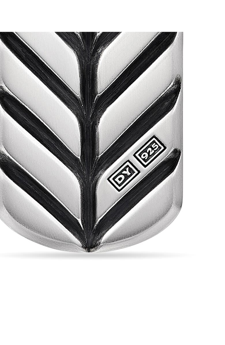 David Yurman Men's Chevron Tag, 21mm, Alternate, color, Sterling Silver/ Turquoise