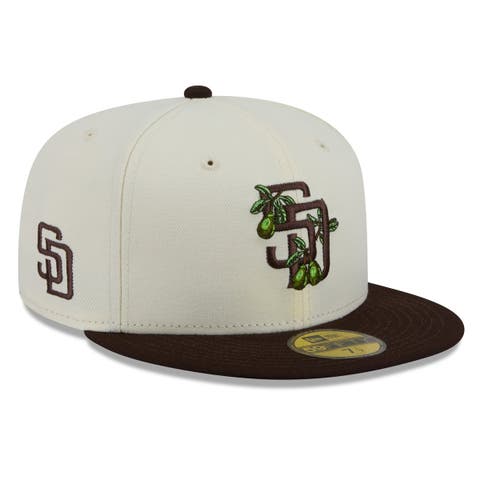 Men's New Era White/Brown San Diego Padres Blossom 59FIFTY Fitted Hat
