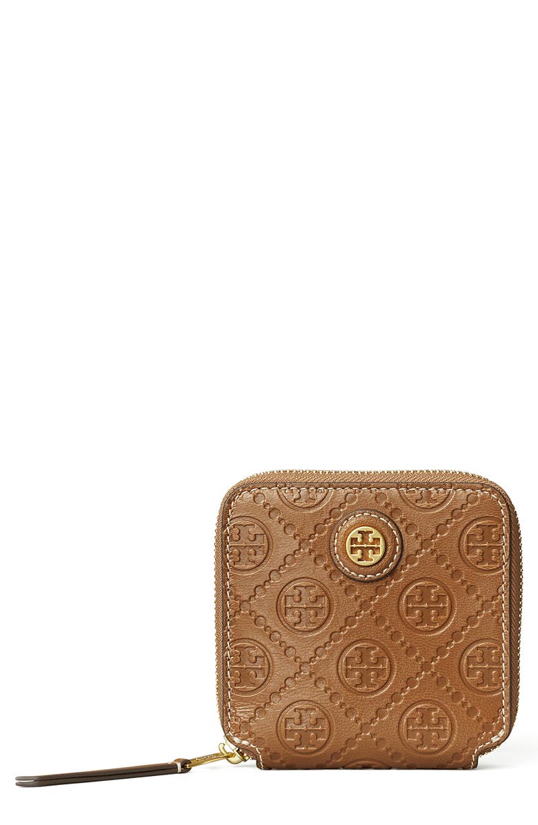 Tory Burch T Monogram Leather Wallet, Main, color,