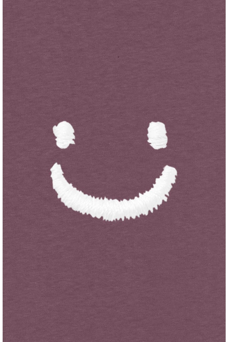 Mens Lil Smile Midweight Garment Dye Tee, Alternate, color, Plum