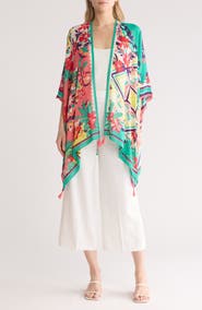 Nine West Tile Floral Print Topper