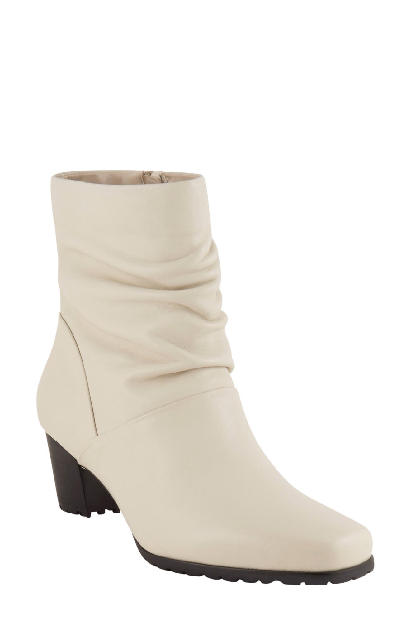Kona Leather Bootie, Main, color, OFF WHITE