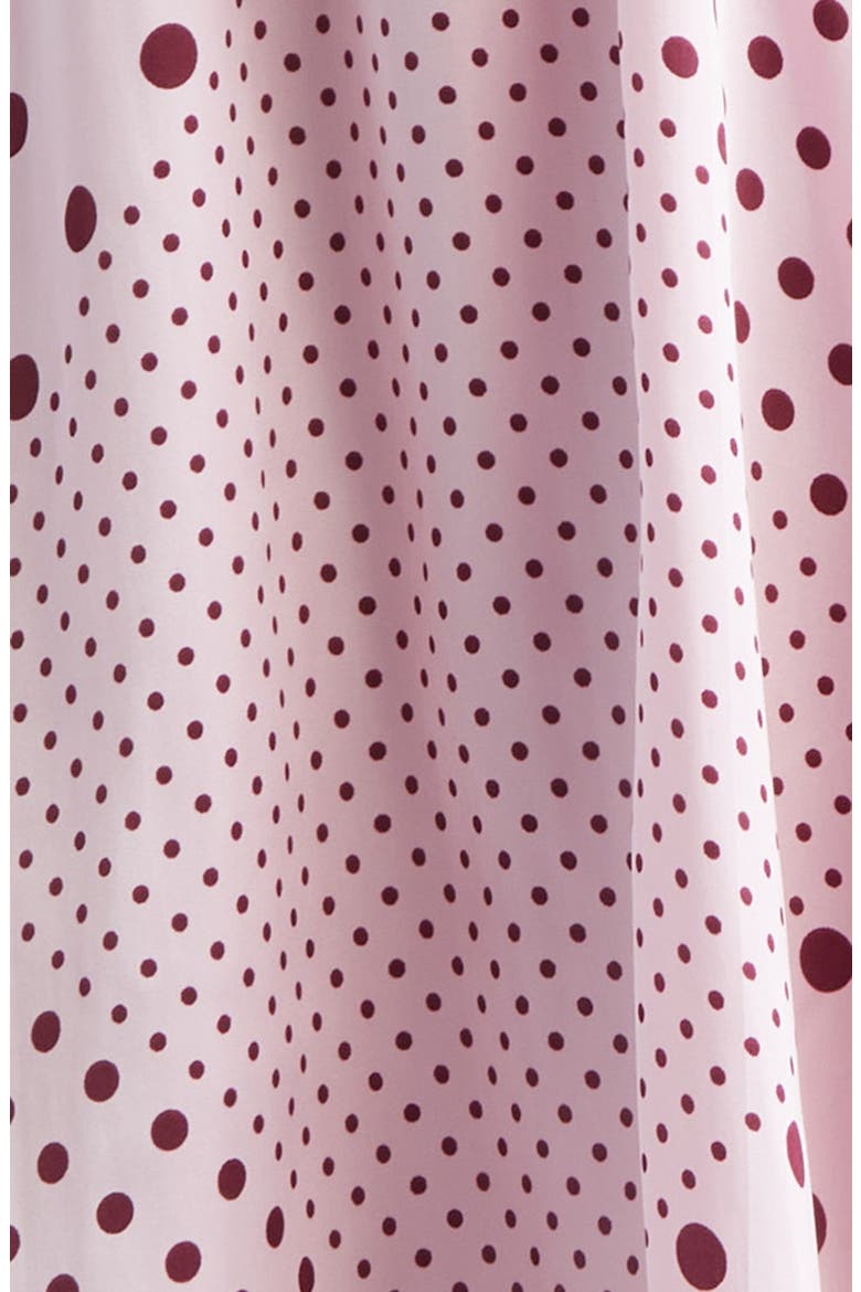 Calanthe Print Long Sleeve Satin Dress, Alternate, color, PINK QUARTZ/ BORDEAUX