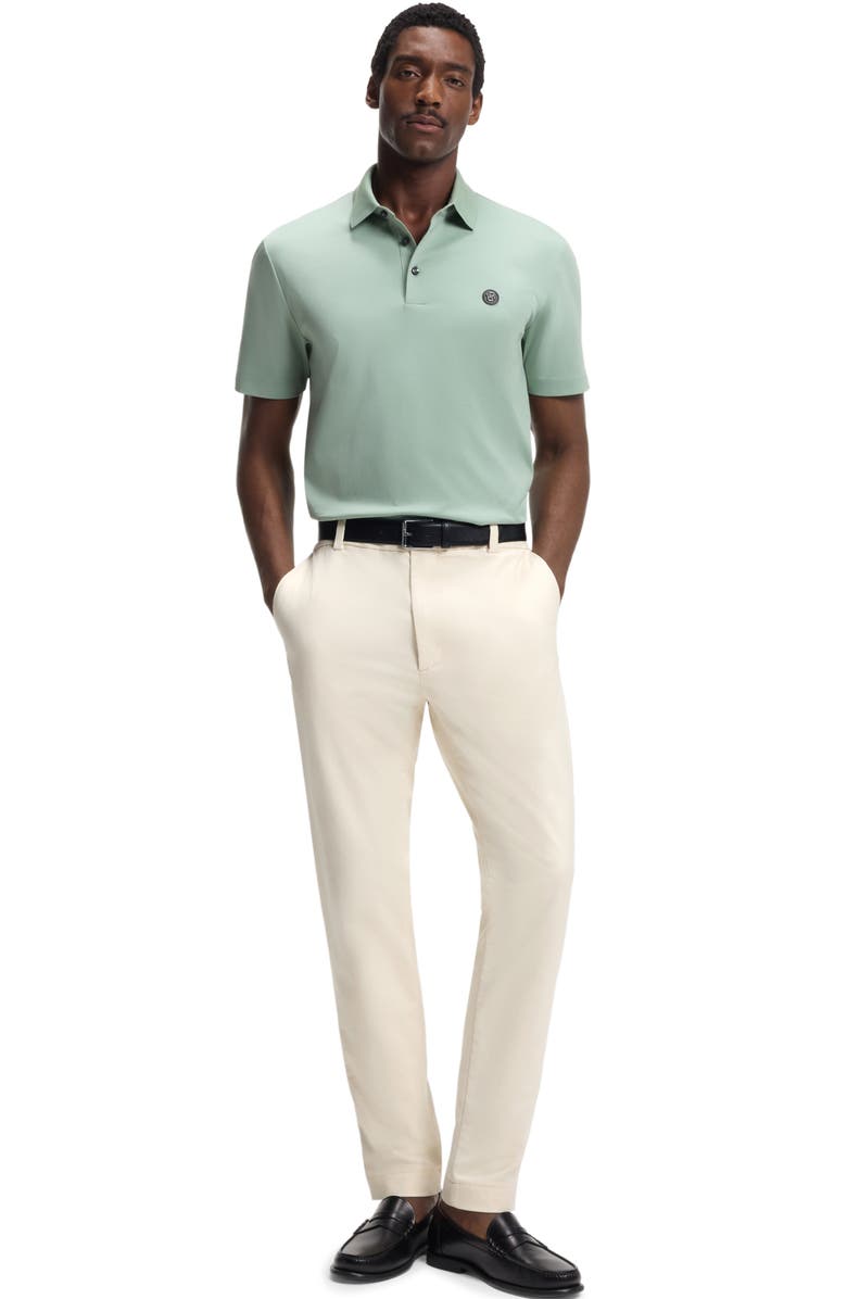 BOSS Kane Flat Front Straight Leg Pants, Alternate, color, Open White