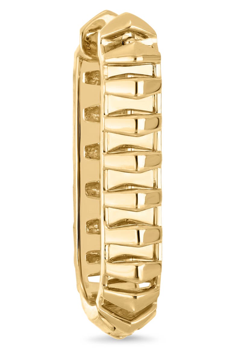 14K Gold Caged Elongated Hoop Earrings, Alternate, color, 14K YELLOW GOLD
