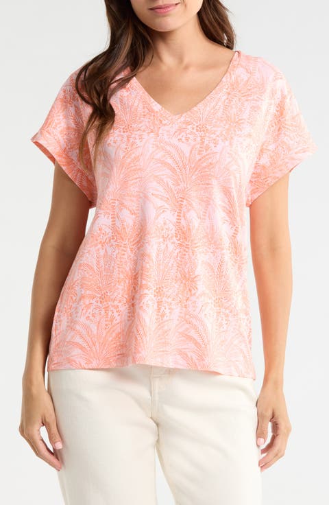 Kauai Palm Bay Tree Cotton Blend Jersey T-Shirt