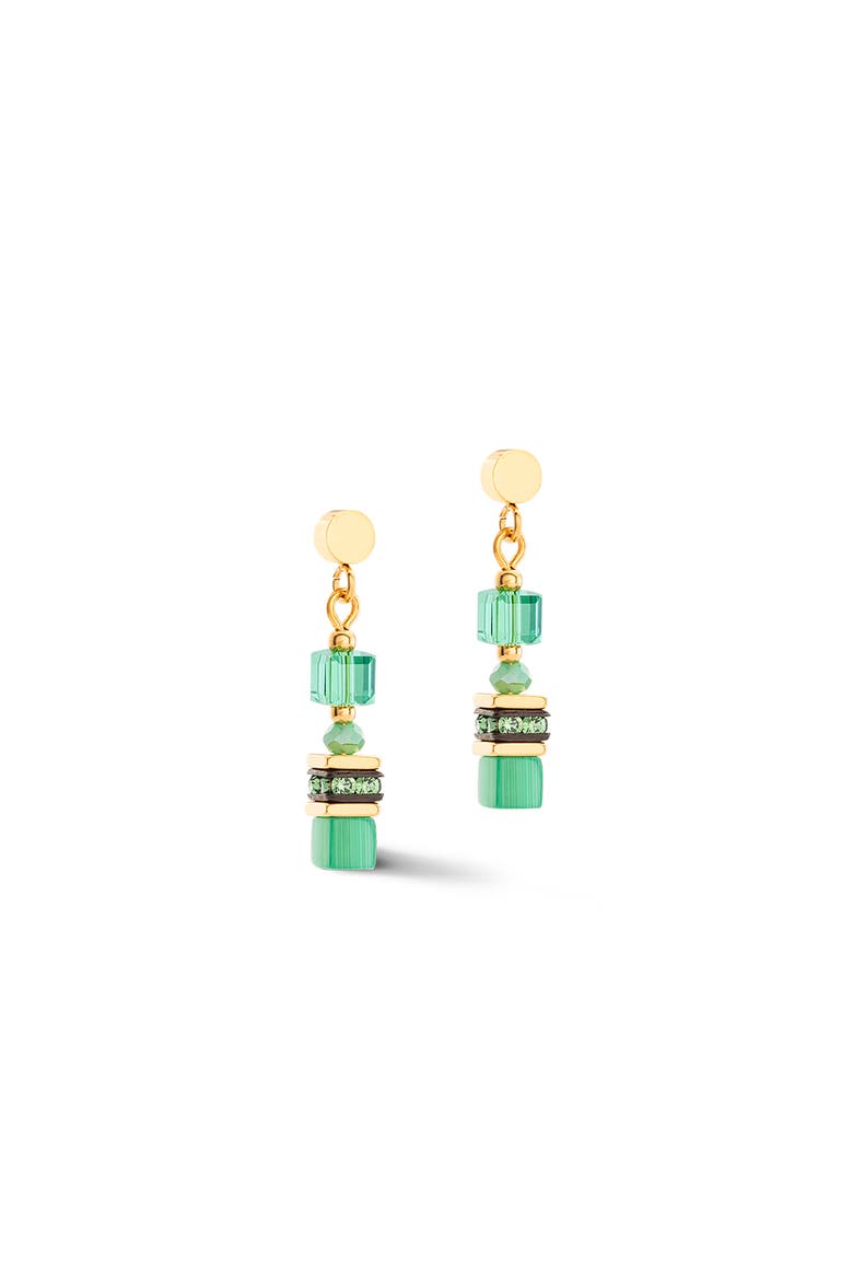 Earrings Mini Cubes Earrings, Alternate, color, Green