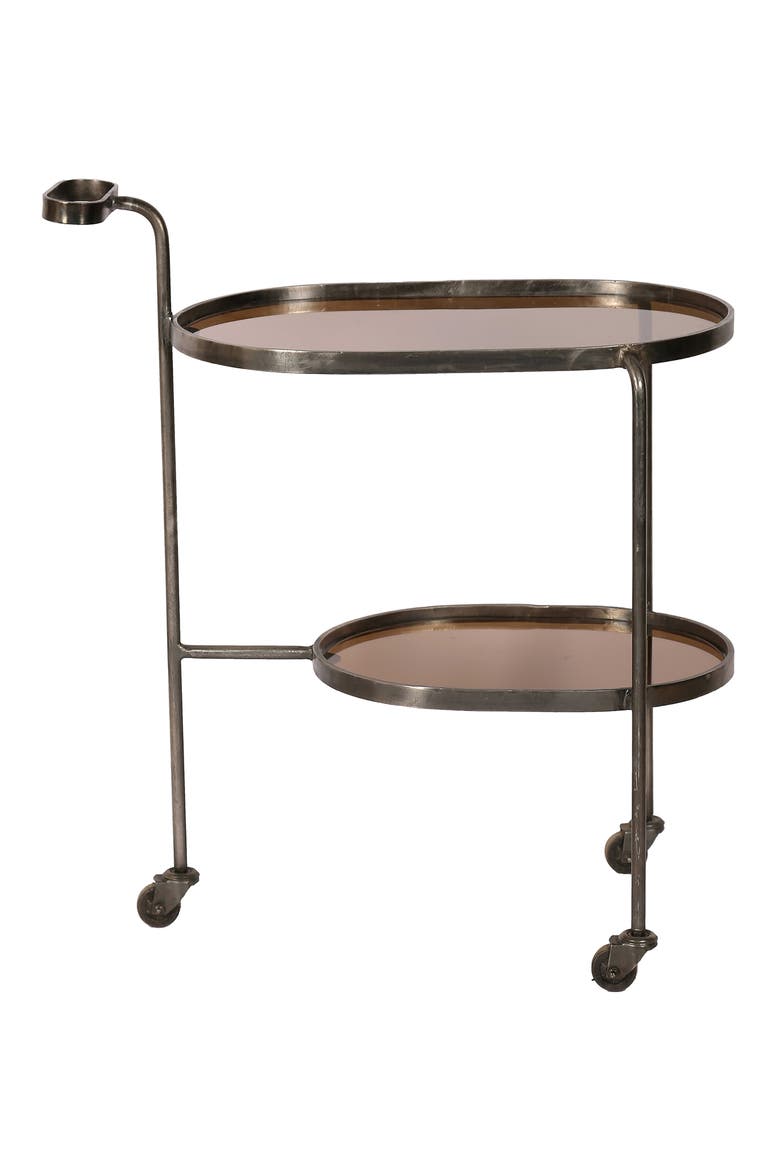 Niagara Bar Cart, Main, color, SMOKY GLASS BLACK NICKEL