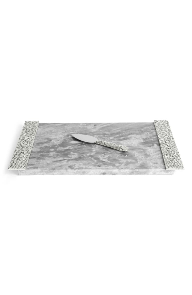 Michael Aram Shagreen Cheese Board & Spreader, Main, color, Silver