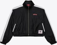 Mitchell & Ness Women's Mitchell & Ness Black San Francisco 49ers Nylon Cropped Full-Zip Jacket
