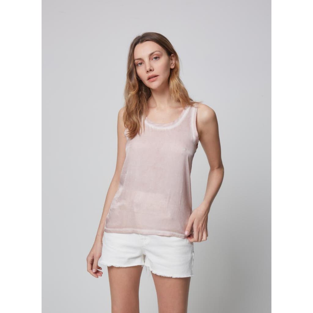 Majestic Filatures Linen Silk Hand Dye Scoopneck Tank