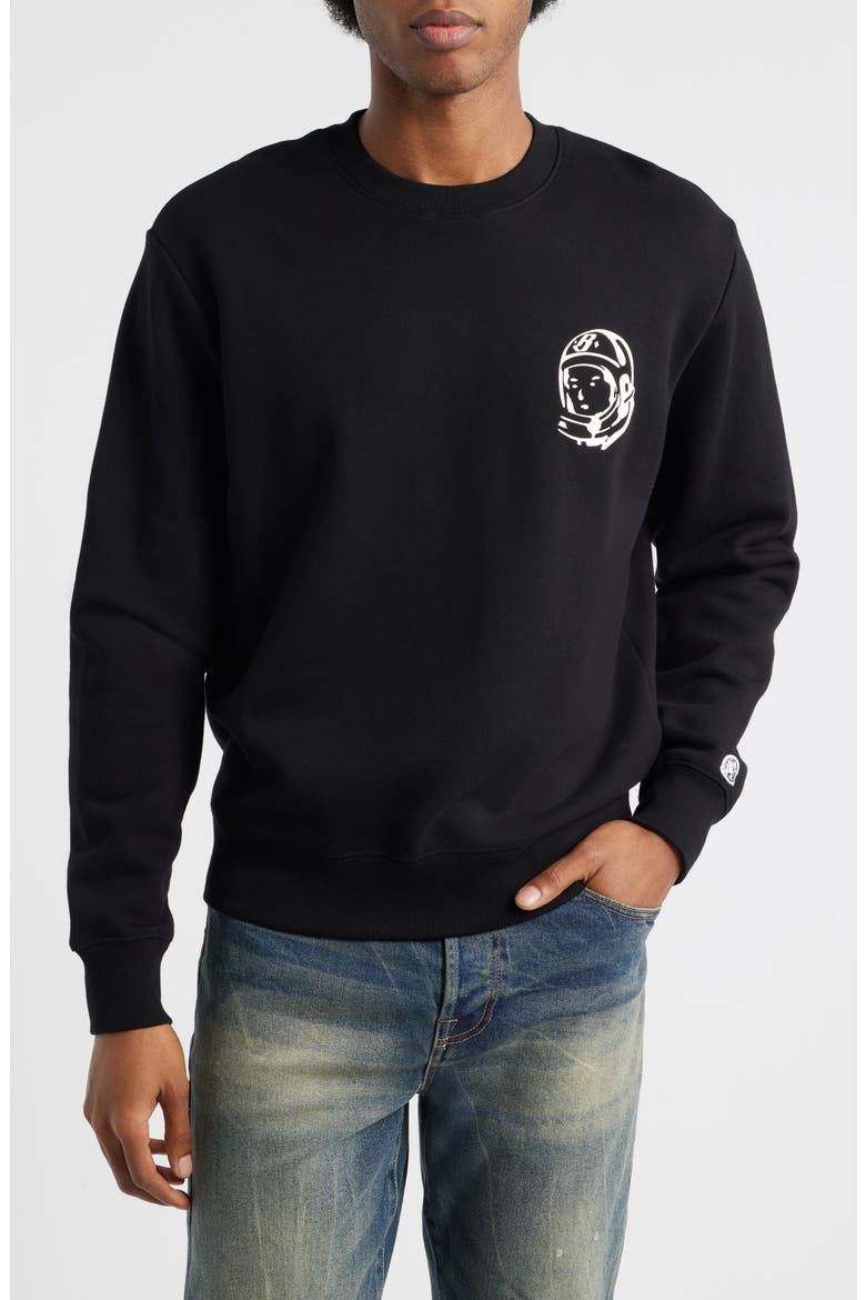 BB Helmet Crewneck Sweatshirt, Main, color, BLACK
