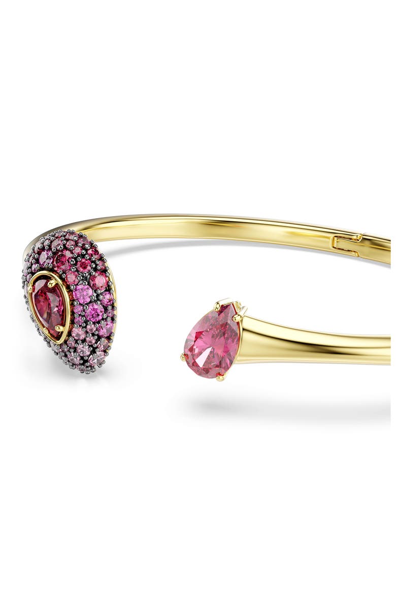 Sublima Crystal Open Bangle, Alternate, color, RED WITH GOLD