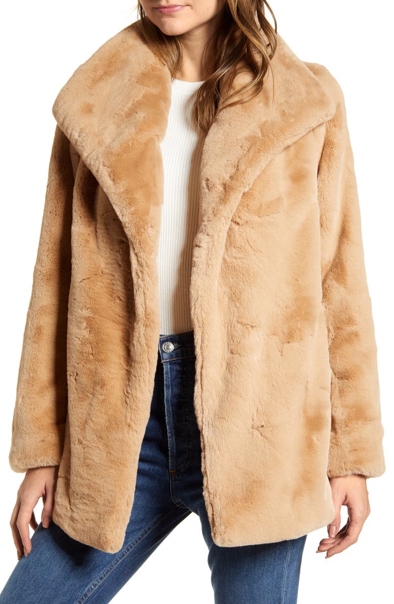 Rachel Parcell Faux Fur Jacket, Main, color, 