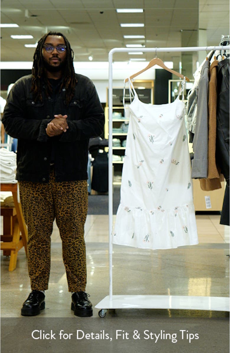 Emmett Floral Embroidered Cotton Midi Sundress, sales video thumbnail