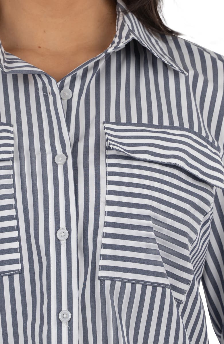 KUT from the Kloth Analeah Stretch Cotton Button-Up Shirt, Alternate, color, 