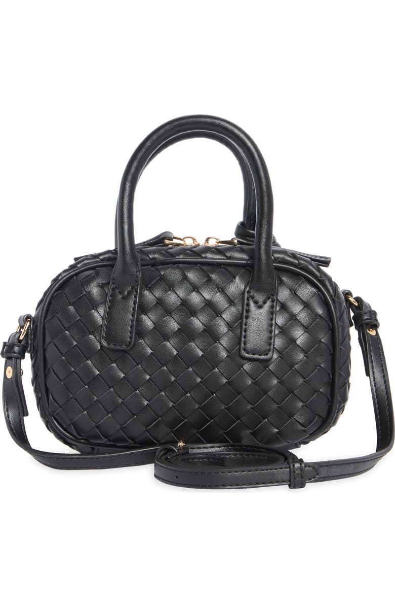 URBAN EXPRESSIONS HANDBAGS Woven Crossbody Bag, Alternate, color, Black