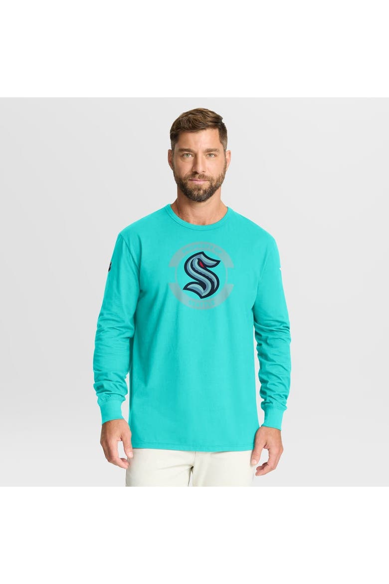 Men's Fanatics Light Blue Seattle Kraken Authentic Pro Property Of Practice Long Sleeve T-Shirt, Main, color, Light Blue
