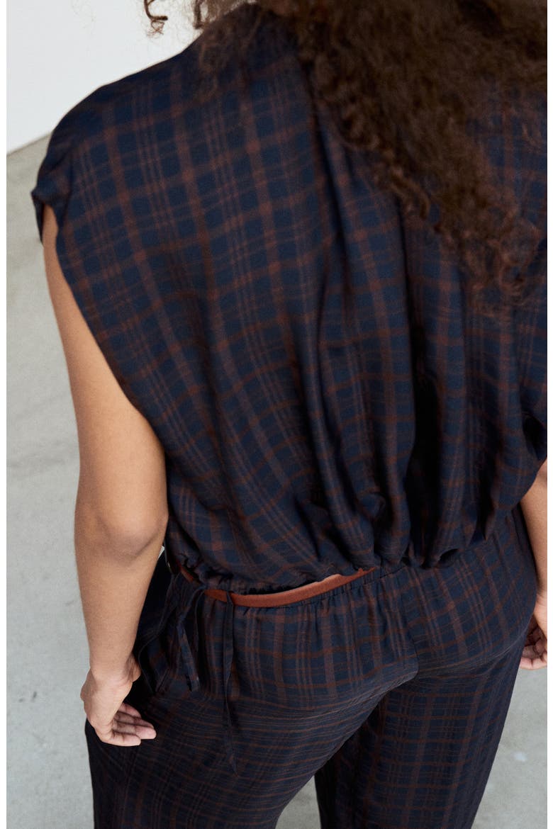 Dara Plaid Sleeveless Top, Alternate, color, BLUE