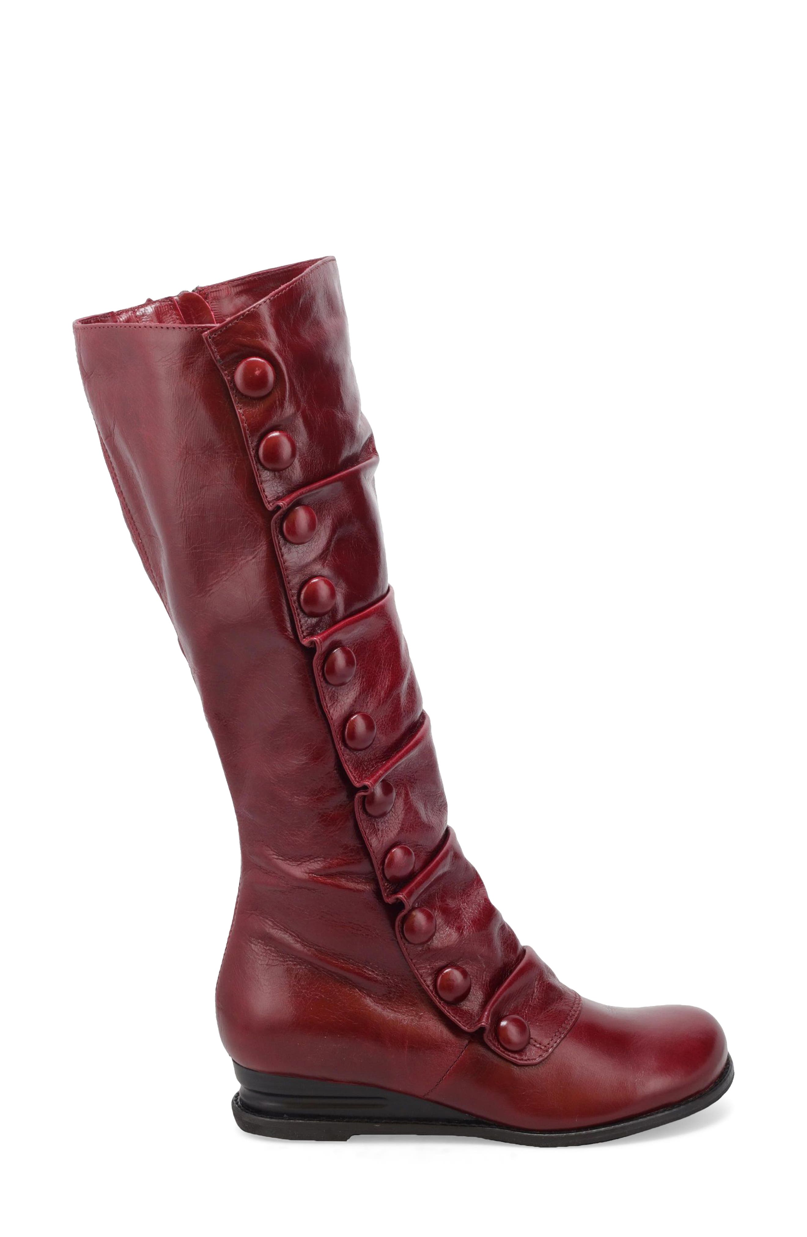Bobbie Mid Calf Boot, Alternate, color, RUBY
