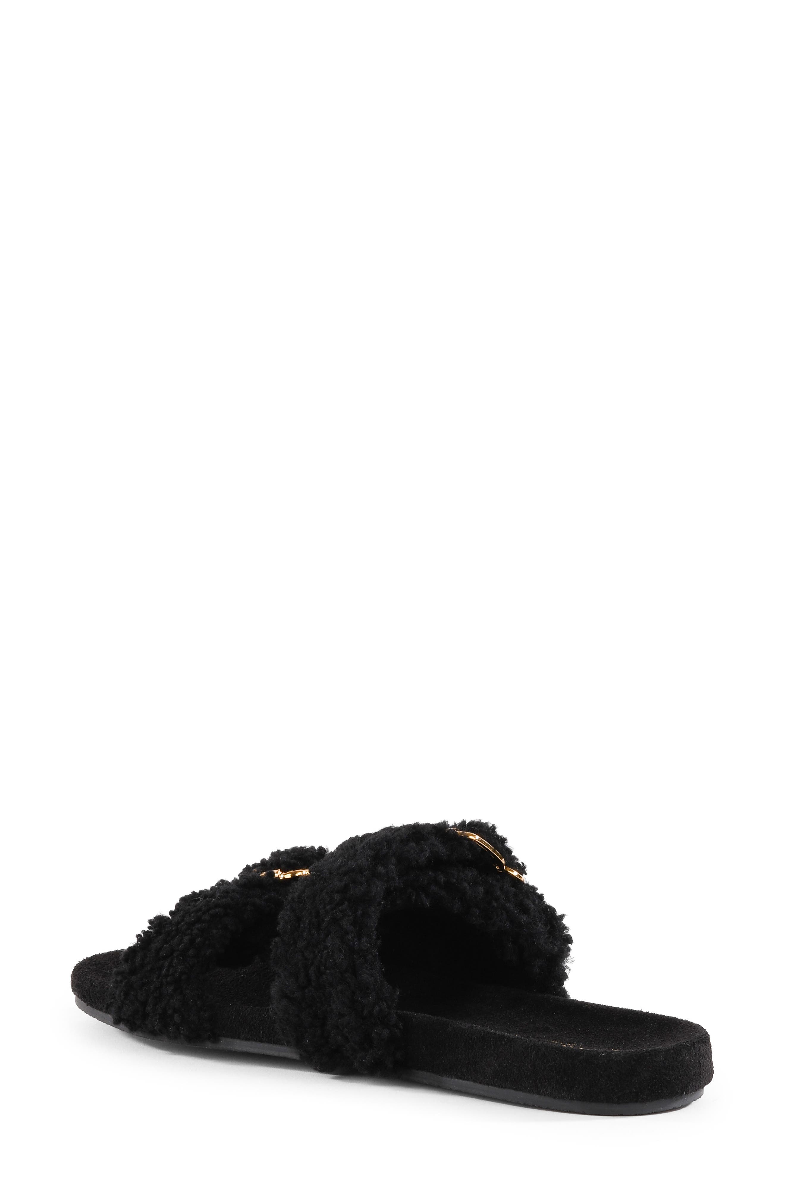 Slumber Party Slide Sandal, Alternate, color, BLACK