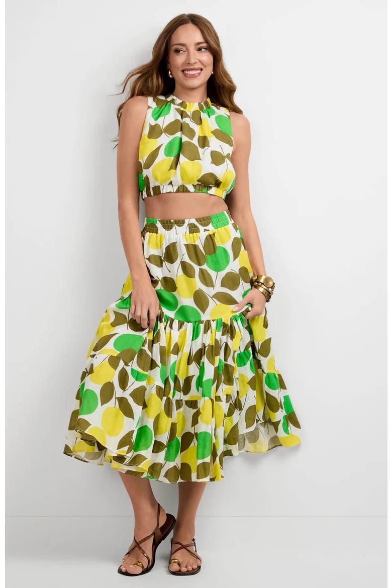 Kalila Crop Top, Alternate, color, Limone Print