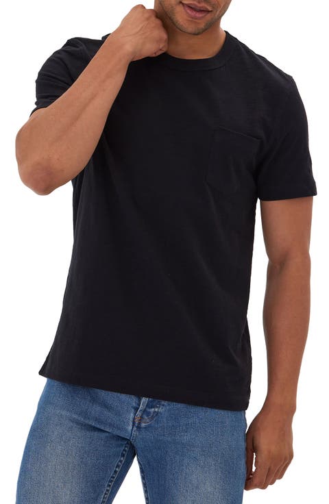 PLAIN JANE HOMME★STRUGGLE V-NECK POCKET Men's Tシャツ BLACK PLAIN JANE HOMME STRUGGLE V-NECK Men's Tシャツ オーガニック