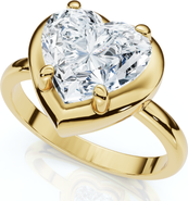 Bliss Diamond Certified 2 1/2Ct Heart Diamond Button Engagement Ring 14k Gold or Pt Lab Grown