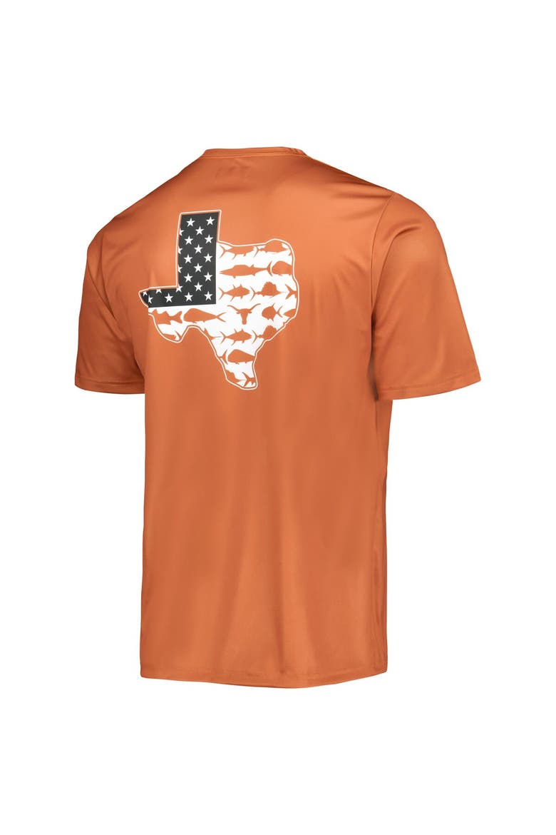 Men's Columbia Texas Orange Texas Longhorns Terminal Tackle Omni-Shade T-Shirt, Alternate, color, Burnt Orange