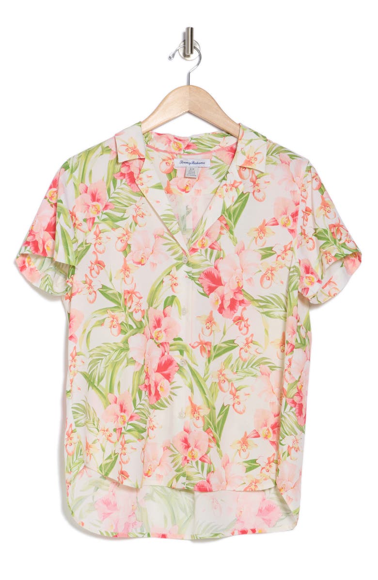Tommy Bahama Fleur de Lei Talulla Silk Camp Shirt, Alternate, color, 