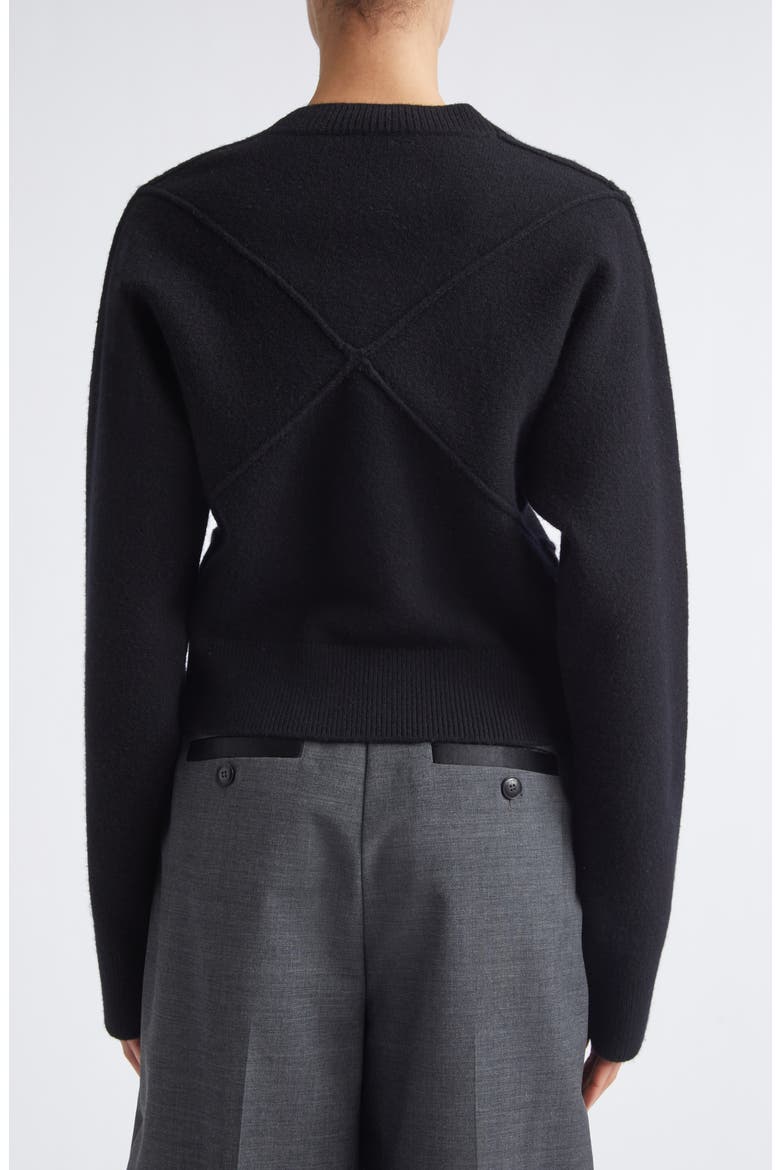 Sculptural Wool Cardigan, Alternate, color, CHARCOAL