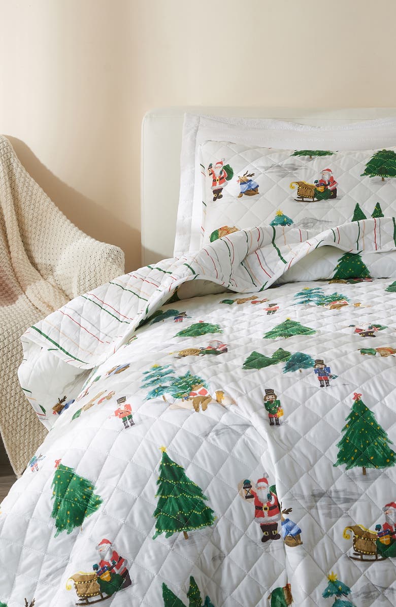 Woven & Weft Santa & Friends Reversible Quilt & Sham Set, Alternate, color, 