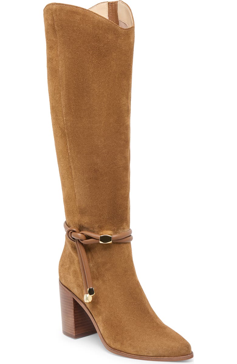 Dolce Vita Tarren Knee High Boot, Main, color, Brown Suede
