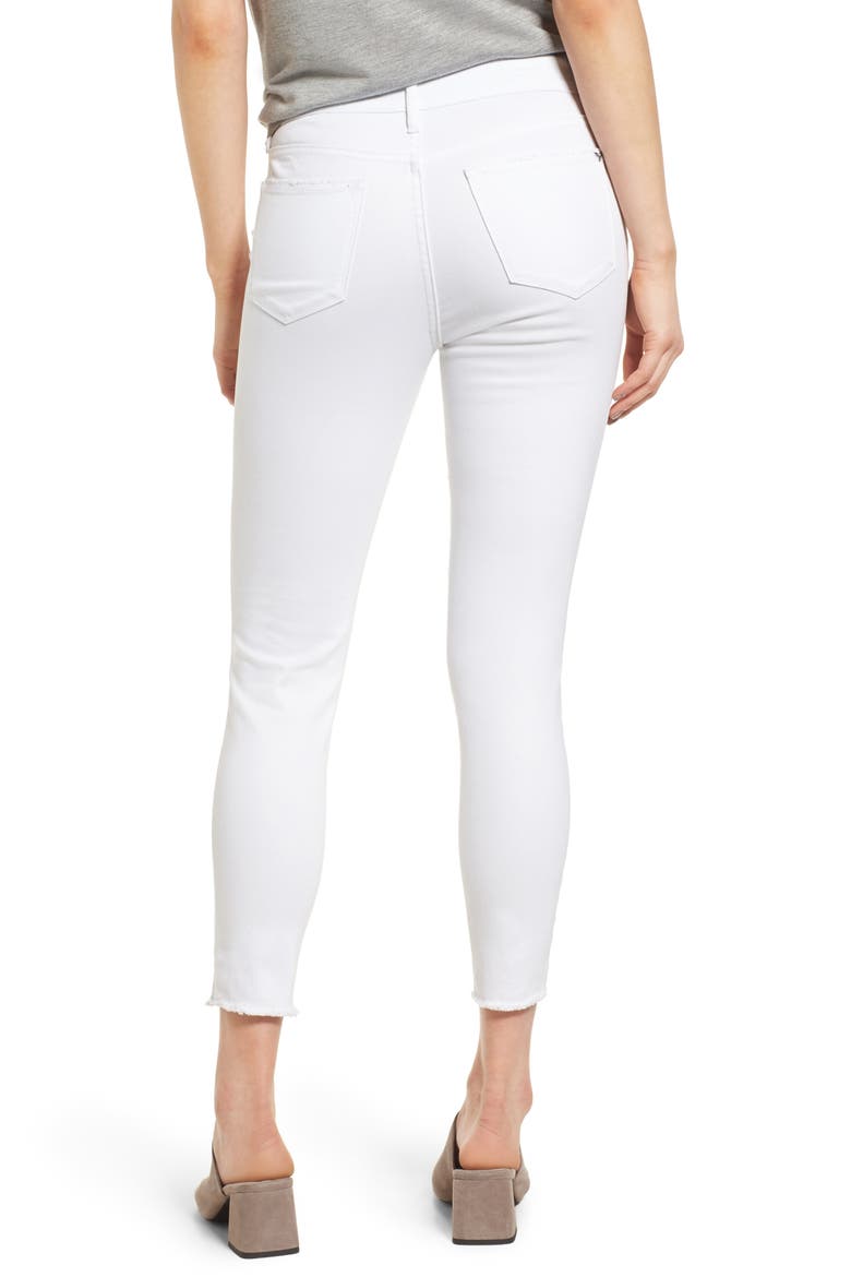 Chelsea High Waist Crop Skinny Jeans, Alternate, color, WHITE