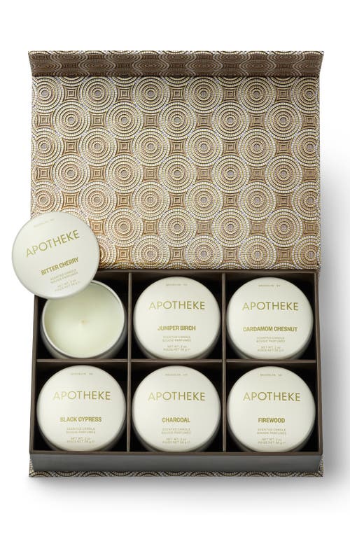 Apotheke Winter 6-piece Scented Mini Candle Discovery Set In White