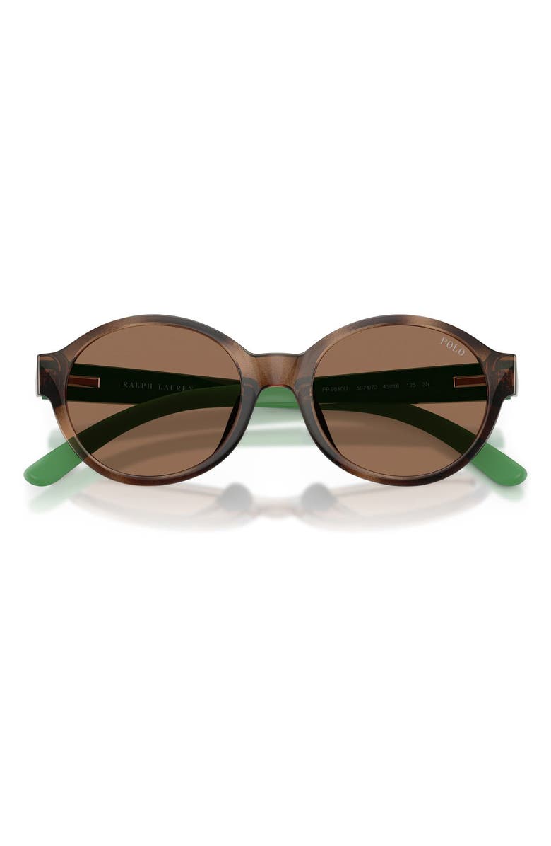 Polo Ralph Lauren Kids 45mm Round Sunglasses, Alternate, color, Shiny Dark Havana / Dark Brown