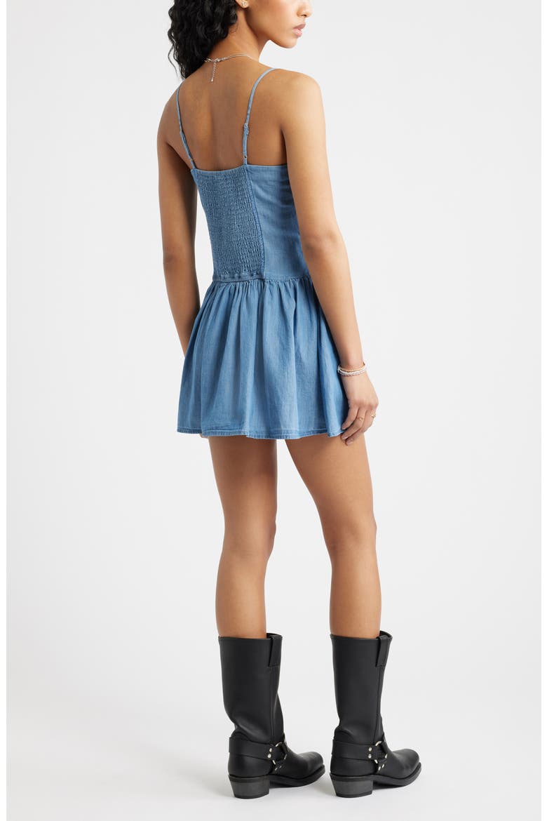 Cotton Chambray Minidress, Alternate, color, MEDIUM CHAMBRAY