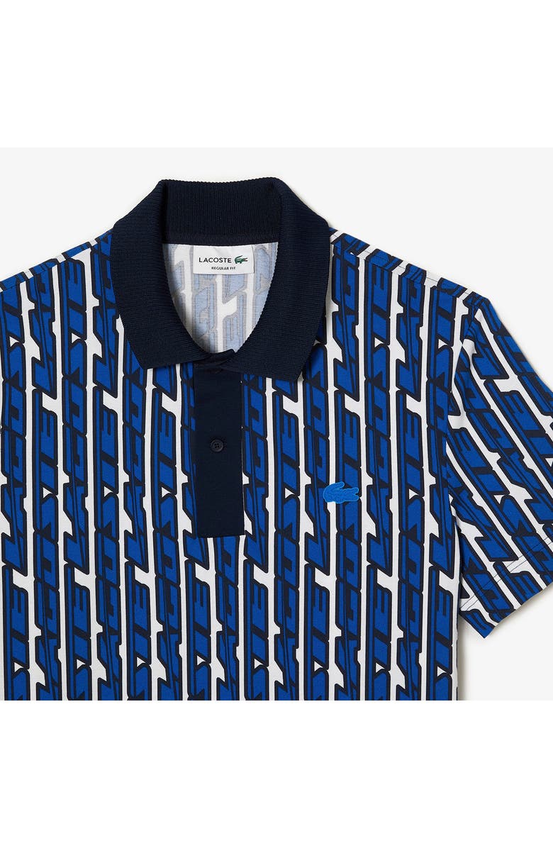 Lacoste Regular Fit Print Stretch Cotton Blend Polo Shirt, Alternate, color, 