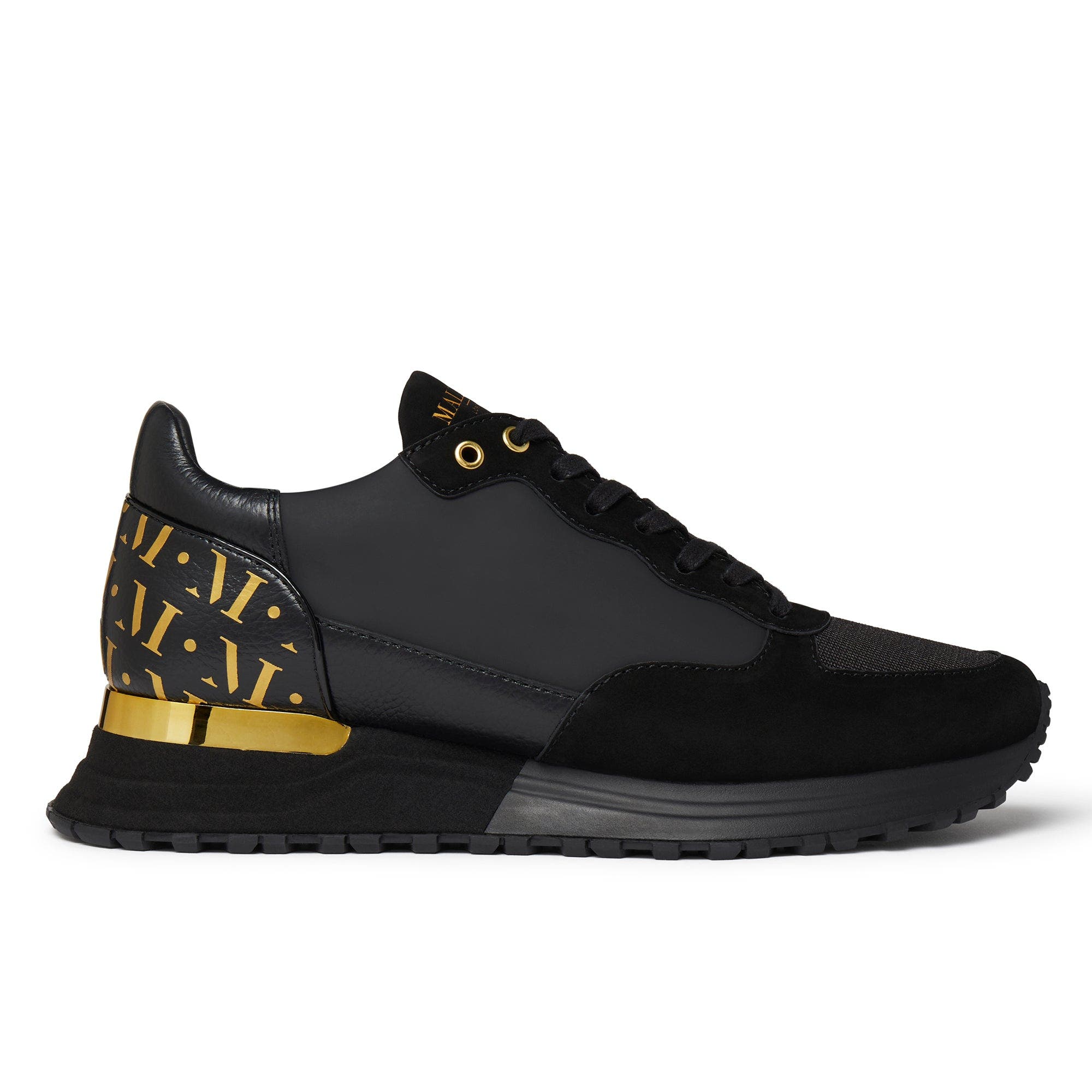 MALLET Popham Luxe Gloss Sneakers, Main, color, Black / Gold