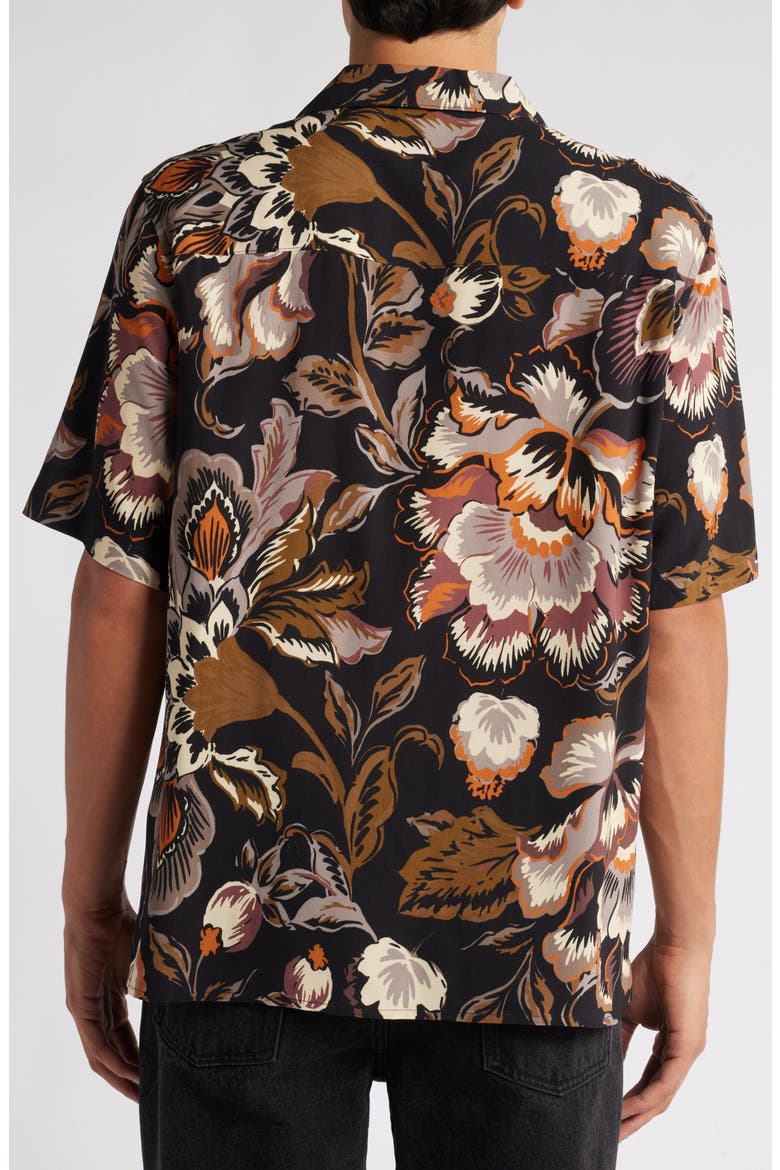 Didcot Floral Camp Shirt, Alternate, color, BLACK / MULTI