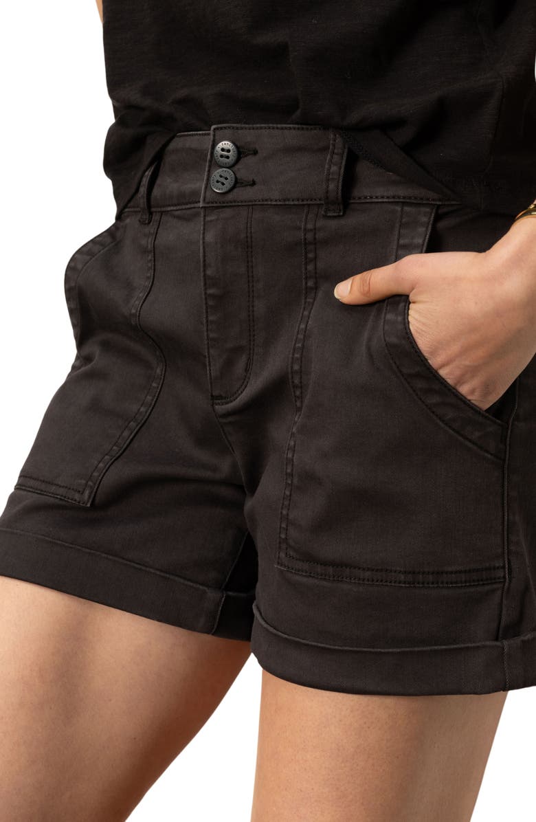 Sanctuary Renegade Cuffed Shorts, Alternate, color, Obsidian