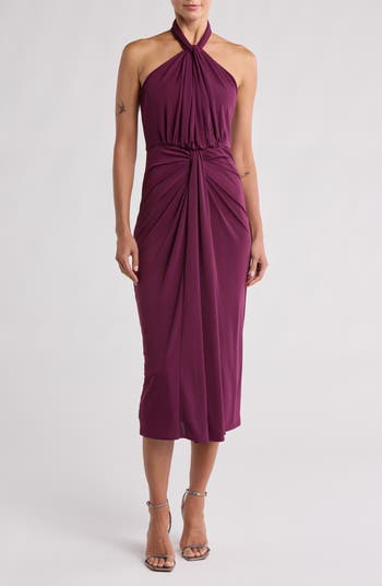 Cinq Sept Kaily Jersey Twisted Midi Dress Sz 4 $365 *1533 Cinq Sept Kaily Jersey Twisted Midi Dress Sz 4 $365 *1533