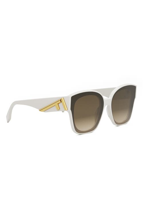 Fendi First Acetate Cat-eye Sunglasses In Brown