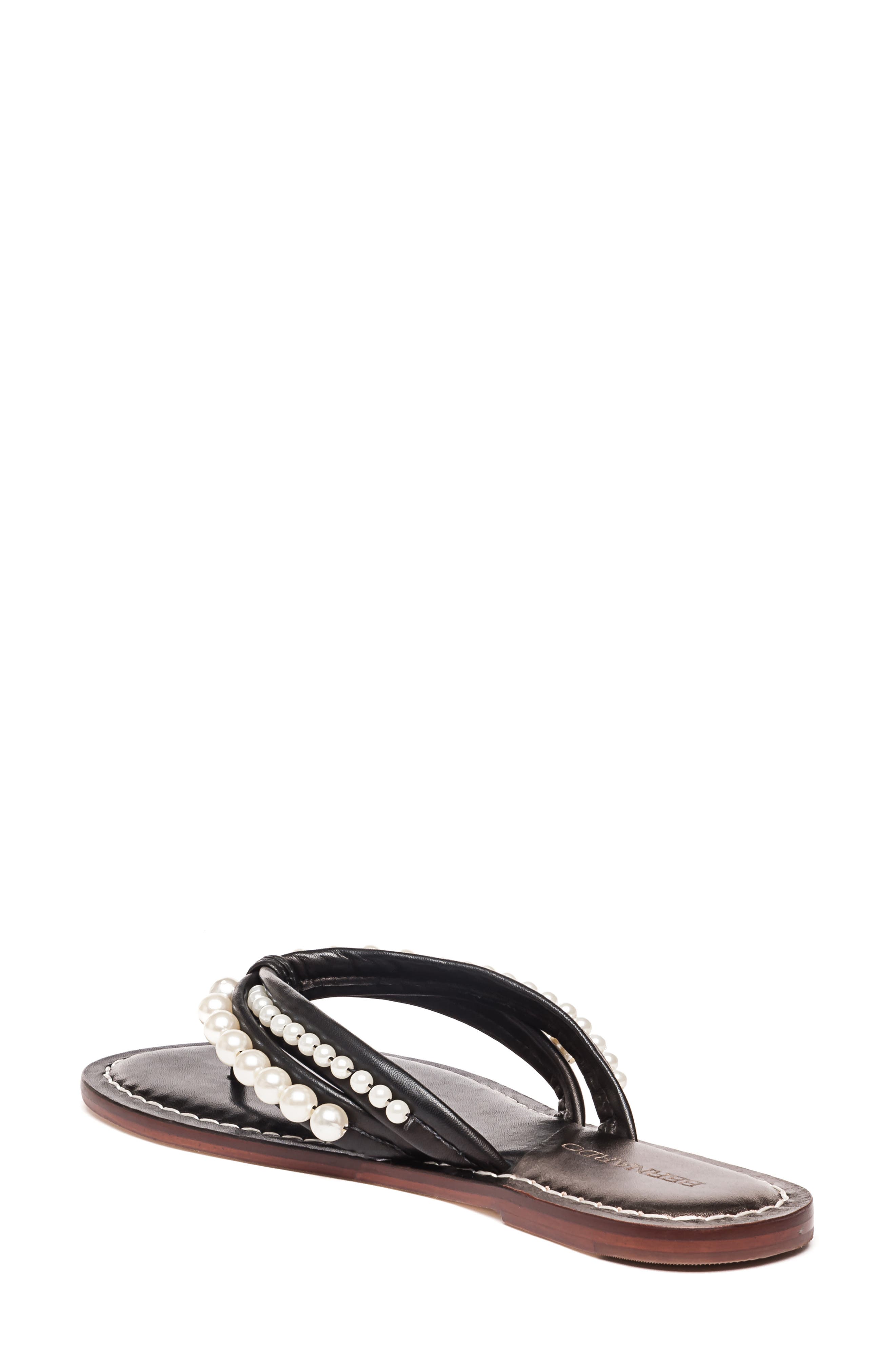 Bernardo Footwear Miami Imitation Pearl Flip Flop, Alternate, color, 
