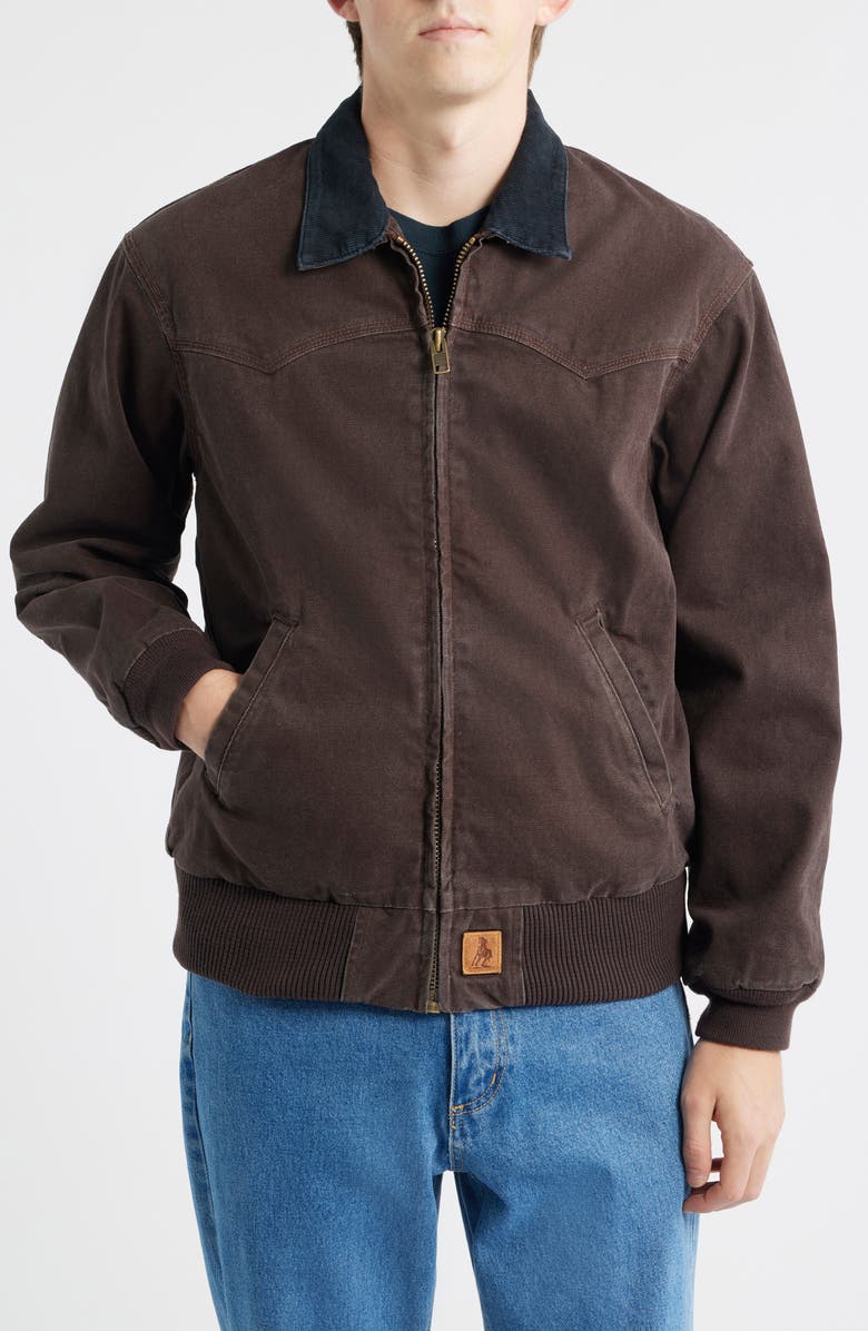 ONE OF THESE DAYS Canvas Zip-Up Ranch Jacket, Alternate, color, Washed Brown