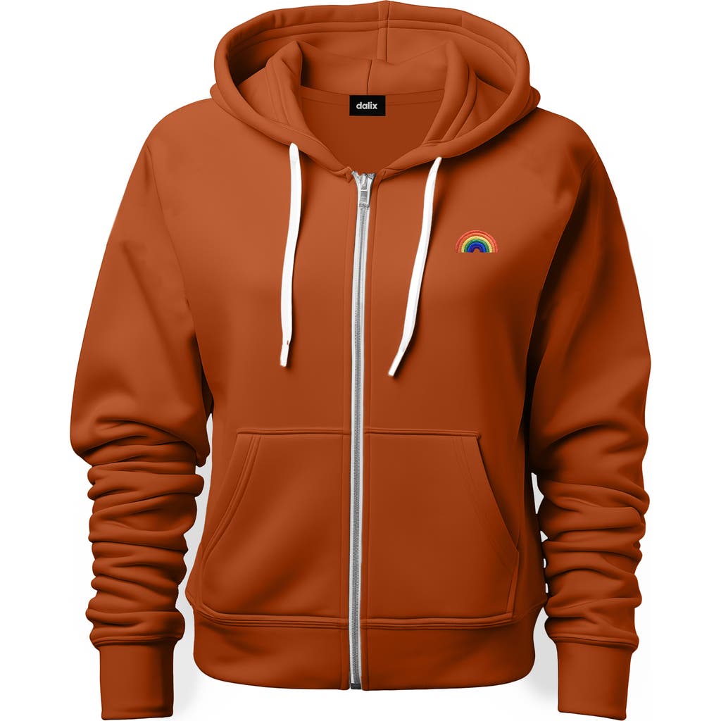 Dalix Rainbow Zip Hoodie In Autumn