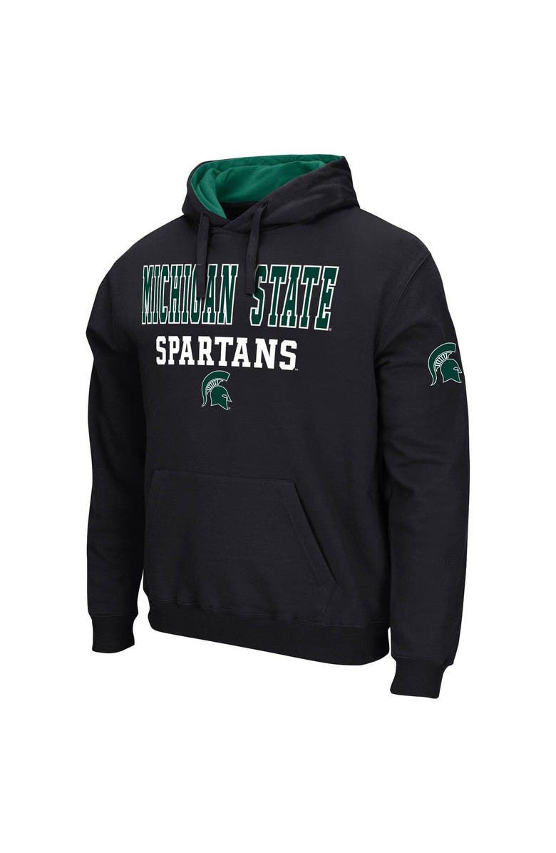 COLOSSEUM Men's Colosseum Black Michigan State Spartans Sunrise Pullover Hoodie, Alternate, color, Black