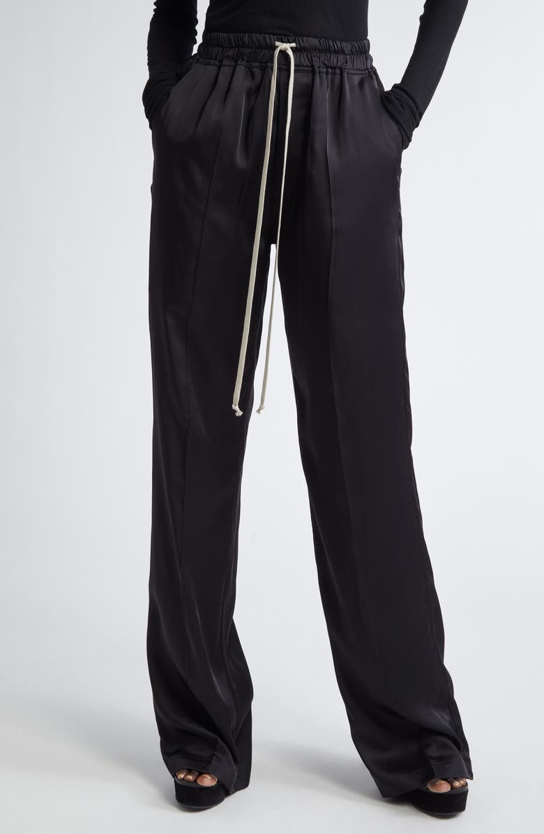 Rick Owens Dietrich Drawstring Pants, Main, color, Black