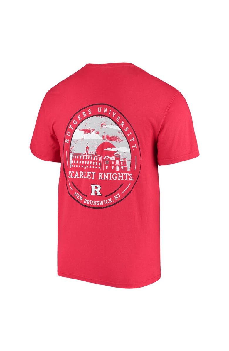 IMAGE ONE Men's Scarlet Rutgers Scarlet Knights Circle Campus Scene T-Shirt, Alternate, color, 