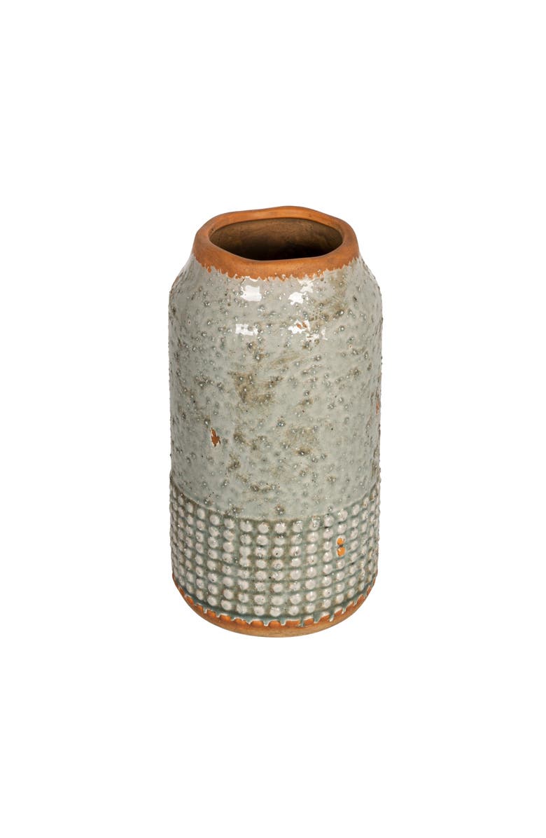 Storied Home Hobnail Planter Vase, Main, color, Grey